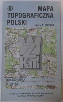 Mapa Topograficzna Polski - Bielsko-Biała