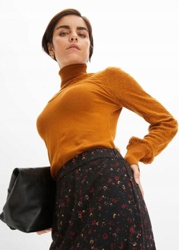 36 Bonprix SPÓDNICA SIATKOWA W KWIATY