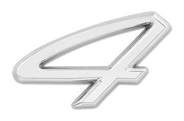 Emblemat samoprzylepny znaczek PORSCHE 911 CARRERA GTS 10,5x2,4 cm Srebrnya