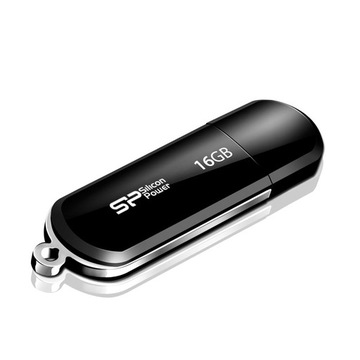 Флеш-накопитель Silicon Power LUXMINI 322 16 ГБ USB 2.0/ЧЕРНЫЙ 16 ГБ