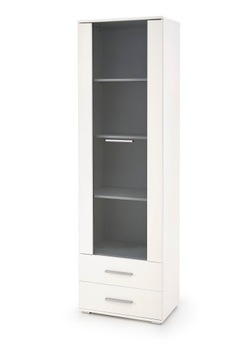 WITRYNA BIAŁY POŁYSK PÓŁKI SZUFLADY 60x40/200cm