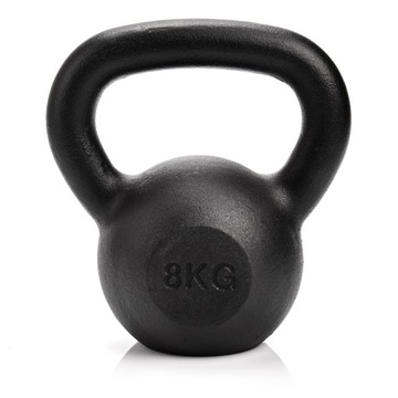 HANTEL KULA METEOR KETTLE BELL ŻELIWNY 8kg solidny trwały ergonomiczny