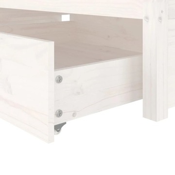 VidaXL Каркас кровати с ящиками, белый, 90х200 см
