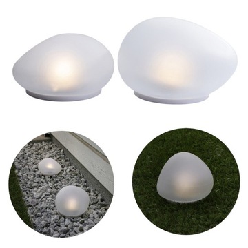 Lampa LED solarna KAMIEŃ 2 szt