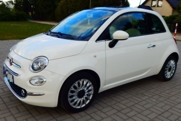 Fiat 500 II Seria 4 1.2 69KM 2017 Fiat 500 1.2 Lounge szklany dach jasny środek ładny zadbany bezwypadkowy, zdjęcie 2