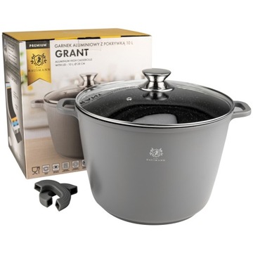 GARNEK GRANITOWY 10L INDUKCJA NON STICK + GRATIS