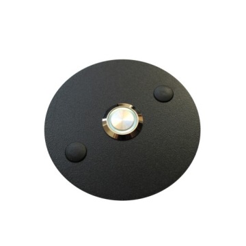 Кнопка Bell для Intercom Стальной светодиод 9/12/24/230V D8.5 Круглая черная