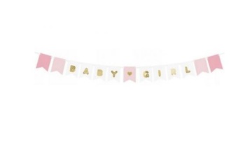 Girlanda baner BABY SHOWER baby girl roczek