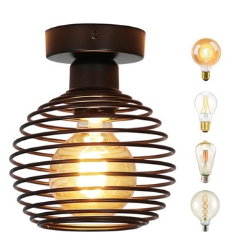 LAMPA SUFITOWA PLAFON ŻYRANDOL LOFT żarówką E27