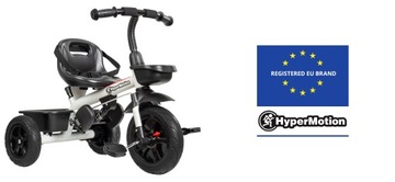 Трехколесный велосипед, толкатель, сидение, ремни безопасности, корзина