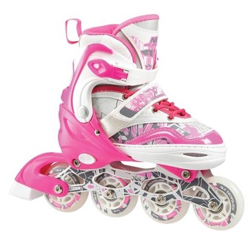NF10927 A 2w1 DARK PINK ROZM.L(39-42) ŁYŻWOROLKI Z WYM. PŁ. FIGUROWĄ NILS E