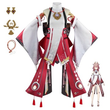 Genshin YAE MIKO ANIME Cosplay Costume Wig