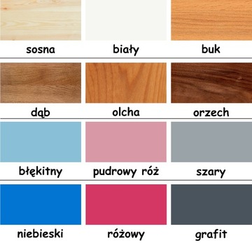 Łóżko piętrowe 2 osobowe OTYLIA 12 kolorów 80x180