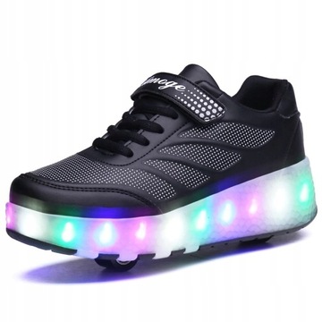 ROLLER SHOES Светящиеся светодиодные роликовые коньки РАЗМЕР 28-нулевой