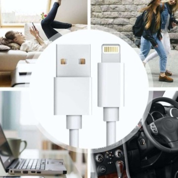 КАБЕЛЬ 2 ШТ. 1 М USB КАБЕЛЬ ЗАРЯДНОГО УСТРОЙСТВА LIGHTNING ДЛЯ IPHONE 8/11/12/13/14