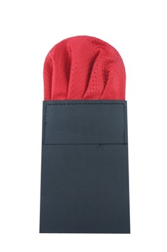 Czerwona Poszetka gotowa do marynarki kieszonki GROSZKI