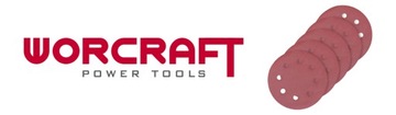 5x наждачная бумага на липучке P80 WP-I1980-RS для Worcraft CRS-S20LI 125 мм