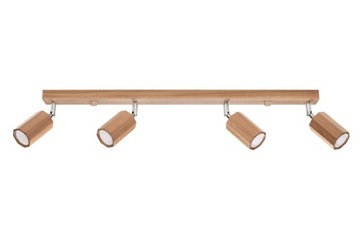 Plafon ZAKE 4 dąb drewno lampa listwa LED SOLLUX