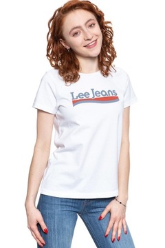 LEE CREW NECK DAMSKI T-SHIRT KOSZULKA PRINT XS