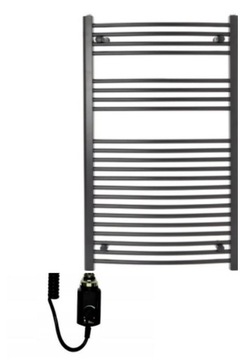 ELEKTRYCZNY GRZEJNIK ŁAZIENKOWY 110X60 CZARNY 566W