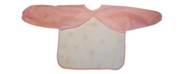 Śliniak z Rękawami fartuszek do zabaw jedzenia Hit Różowy