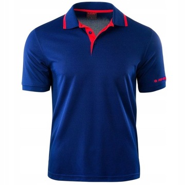 Koszulka polo męska HI-TEC SITE T-shirt polówka termoaktywna sportowa L