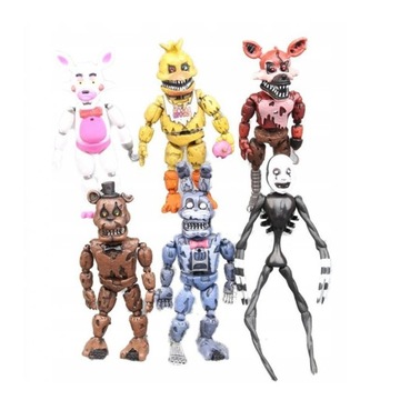 FIGUREK FIVE NIGHTS AT FREDDY'S Freddy Fazbear(koszmar) FNAF 6 Szt ZESTAW
