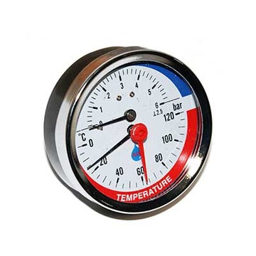TERMOMANOMETR TYLNY 1/2 0,6MPa-6 BAR 120 ST