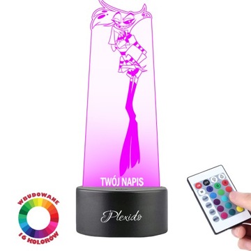 Lampka na Biurko Statuetka Led na Prezent Serial Bajka Hazbin Hotel Angel