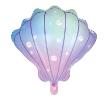 BALON FOLIOWY TĘCZOWA MUSZLEKA MUSZLA syrenka JIX