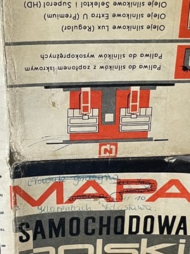MAPA SAMOCHODOWA POLSKI 1968 r CPN