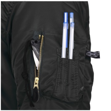 Мужская весенняя куртка переходного периода MA1 MFH Flek Flyers Bomber Black XS