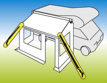 Tie Down S Желтый ветрозащитный пояс Fiamma W-wa