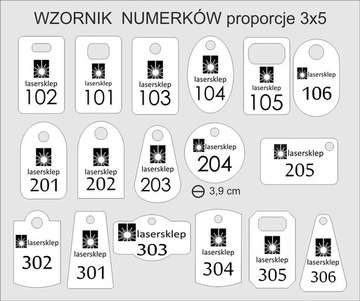 Брелоки для гостиниц ДВУХСТОРОННИЕ НОМЕРА 10 ШТ.