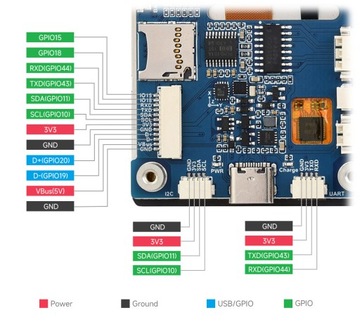 ESP32-S3 2.8inch ekran dotykowy DAC PCM5101 QMI8658 PCF85063 RTC