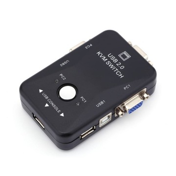 Переключатель KVM VGA USB 2.0 для 2 ПК 2 USB-переключателя USB — кнопка B