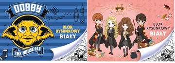 Blok rysunkowy biały A4 z kolorowanką Harry Potter