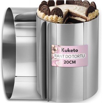 RANT DO TORTU WYSOKI 20CM REGULOWANY TORTOWNICA DO CIAST ŚREDNICA 16-30CM