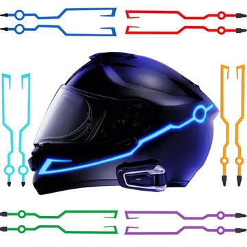 OŚWIETLENIE LED NA KASK MOTOCYKLOWY TAŚMA 10 KOLOR