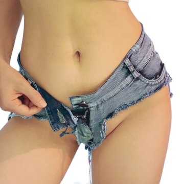 2022 New Women's Sexy Low Waist Thong Denim Jeans