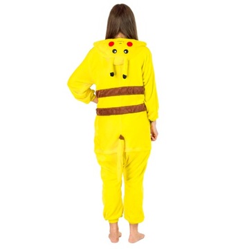 KOSTIUM PRZEBRANIE STRÓJ ONESIE KIGURUMI PIKACHU PIŻAMA JEDNOCZĘŚCIOWA S