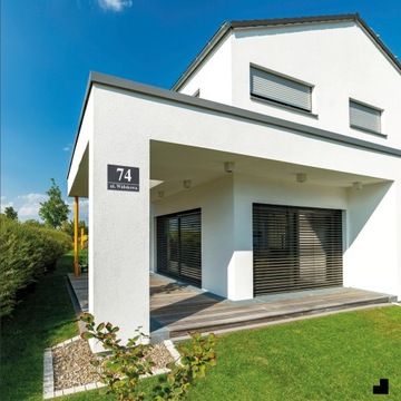 НЕРЖАВЕЮЩАЯ АДРЕСНАЯ ТАБЛИЧКА С НОМЕРОМ ДОМА С НОМЕРОМ ДОМА 32x21 см Антрацит