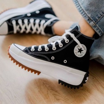 Converse Run Star Hike buty trampki czarne wysokie platforma 166800C 40,5