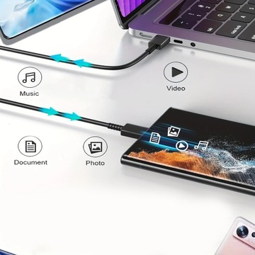 КАБЕЛЬ USB 2.0 TYPE C USB-C 1 м БЫСТРАЯ ЗАРЯДКА БЫСТРАЯ ЗАРЯДКА МОЩНАЯ