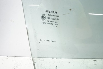 NISSAN JUKE F15 11R SKLO (OKNO) BOČNÍ DVEŘE PRAVÝ PŘEDNÍ