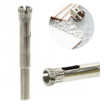 OTWORNICA DIAMENTOWA KORONKA DO GRESU CERAMIKI PŁYTEK GLAZURY SZKŁA 4 mm
