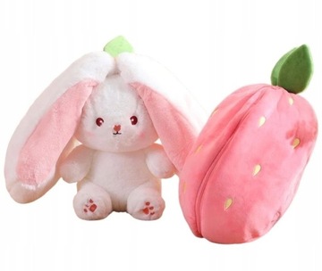 ПЛЮШЕВАЯ ПОДУШКА-МАСКОТ КРОЛИК КЛУБНИКА JASIEK CUDDLE TOD 40CM XXL