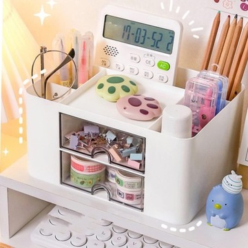 МНОГОФУНКЦИОНАЛЬНЫЙ НАСТОЛЬНЫЙ ОРГАНАЙЗЕР С ЯЩИКАМИ, БЕЛЫЙ