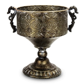 Osłonka złoty metal puchar wazon doniczka z28