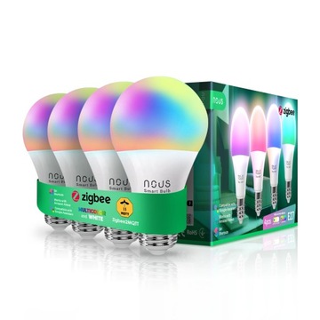 Inteligentna żarówka E27 RGB Zigbee NOUS P3Z 4 szt